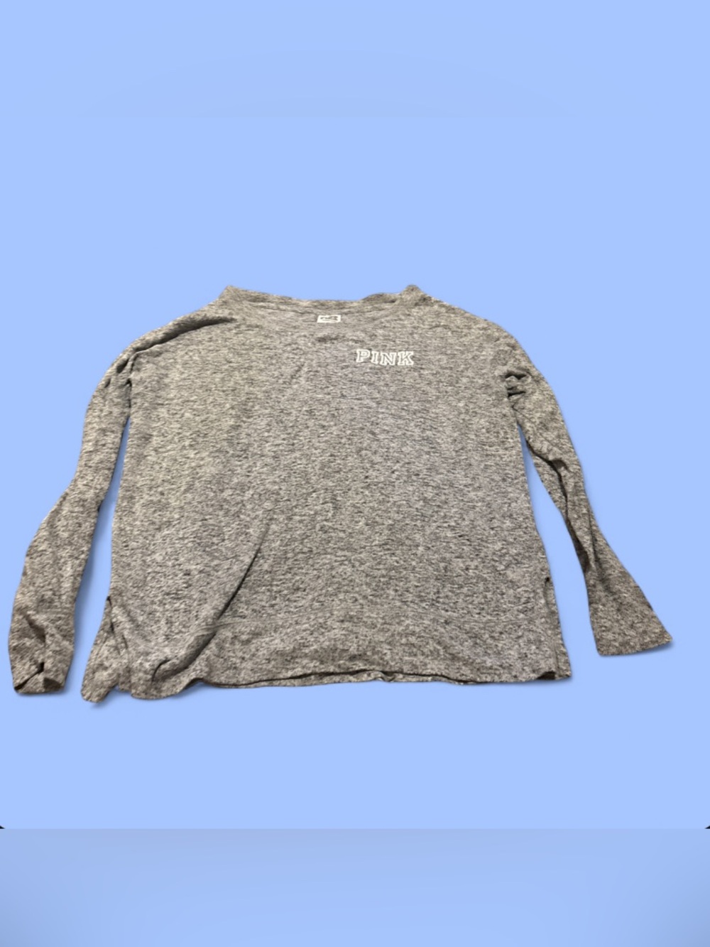 PINK Snoozey Pajama Shirt Light Grey